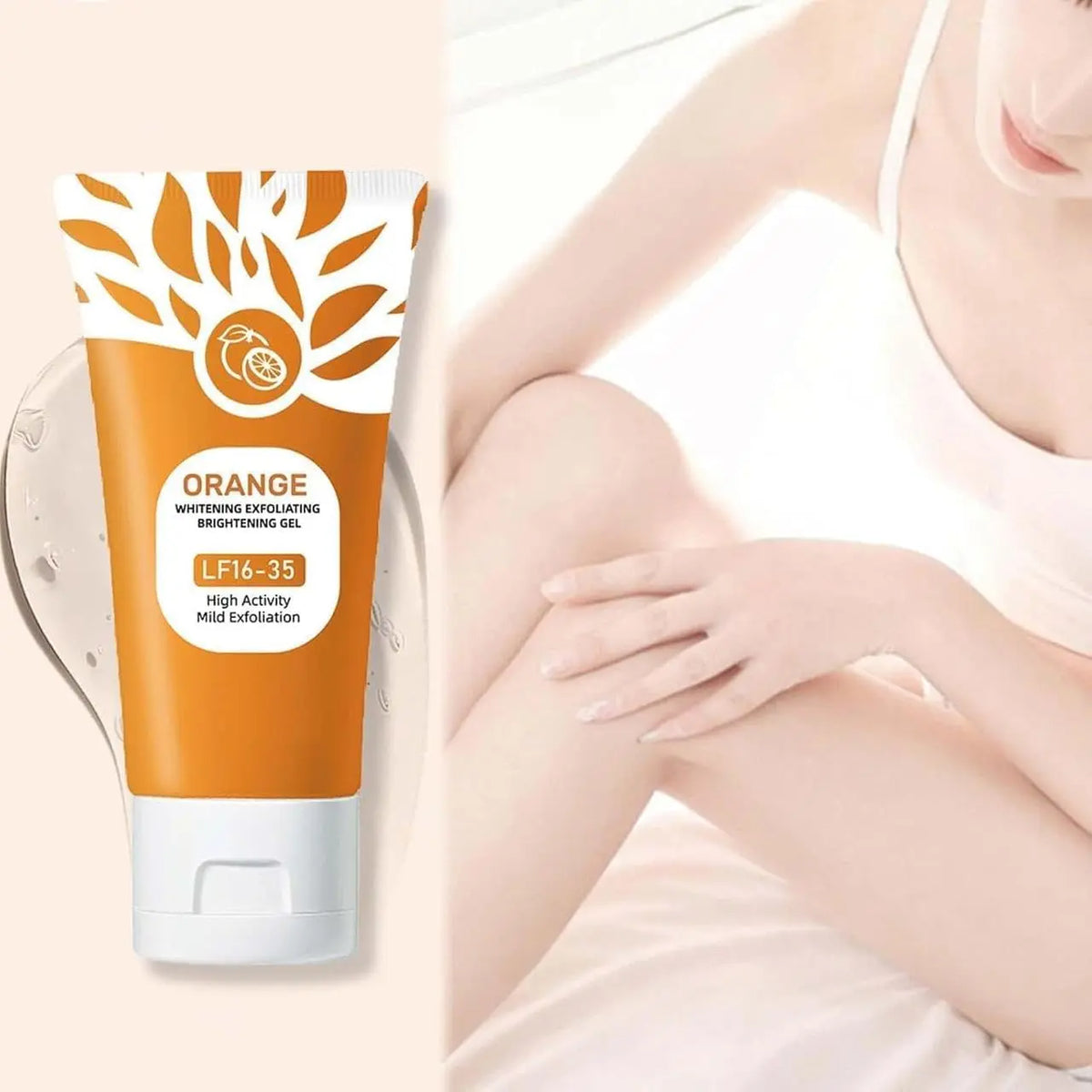 Orange Brightening Exfoliating Gel – Deep Cleansing Face Peeling Gel for Dead Skin Removal & Instant Glow – Smooth Radiant Skin
